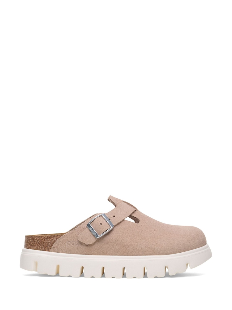 Birkenstock Pink Boston Papilio Suede Leather Clogs - Image 1 of 3