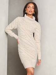 Pulover tricotat cu inserție metalic Lipsy Rochie - Image 1 of 4