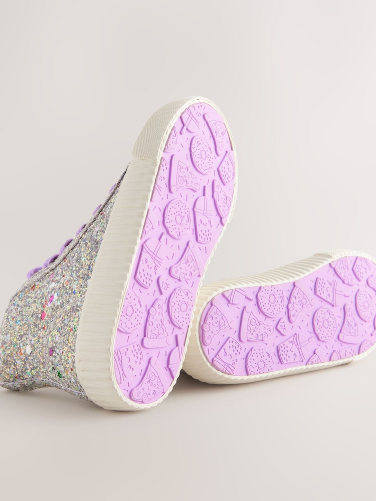 Violett Glitzer - Knöchelhoher Sneaker - Bild 10 von 10 Violett Glitzer - Knöchelhoher Sneaker - Bild 10 von 10