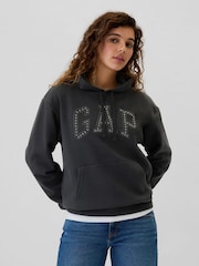 Gap Black Sequin Logo Hoodie - Image 1 of 4