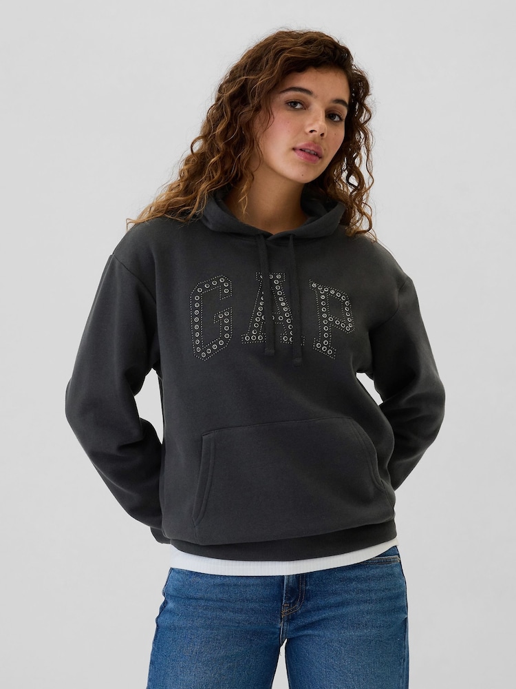 Gap Black Sequin Logo Hoodie - Image 1 of 4