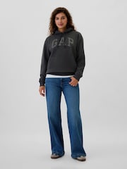 Gap Black Sequin Logo Hoodie - Image 3 of 4
