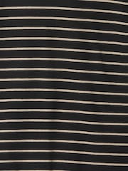 Gap Black Stripe Modern Cotton-Modal Ribbed Mock Neck Short Sleeve T-Shirt - Image 5 of 5