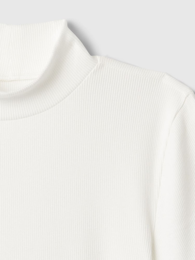Weiß - Gap Modernes, geripptes T-Shirt aus Baumwolle und Modal mit Rundhalsausschnitt und kurzen Ärmeln - Bild 5 von 5 Weiß - Gap Modernes, geripptes T-Shirt aus Baumwolle und Modal mit Rundhalsausschnitt und kurzen Ärmeln - Bild 5 von 5