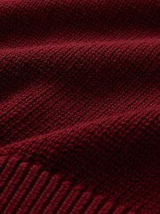 Gap Burgundy Red Soft Cotton Shrunken Roll Neck Jumper - Image 5 of 5
