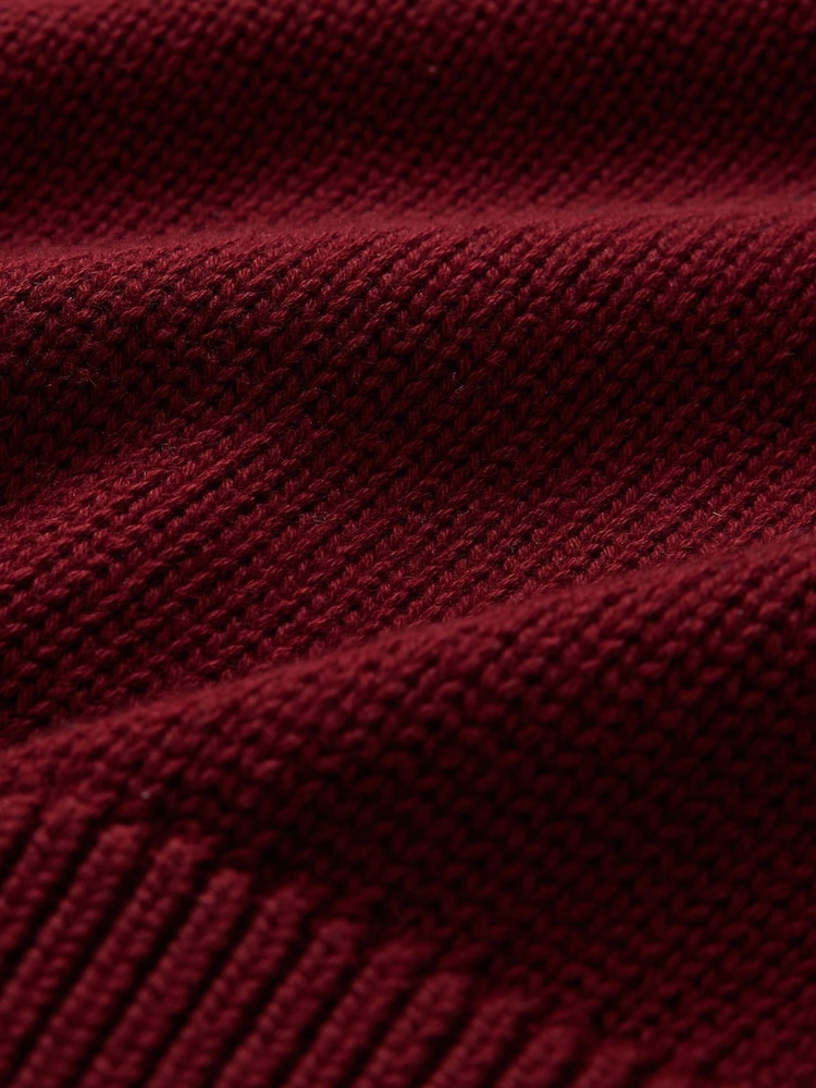 Gap Burgundy Red Soft Cotton Shrunken Roll Neck Jumper - Image 5 of 5