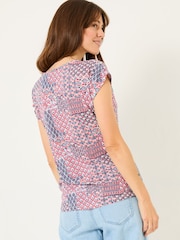 FatFace Ivy Ivory Geo Patch T-Shirt - Image 2 of 9