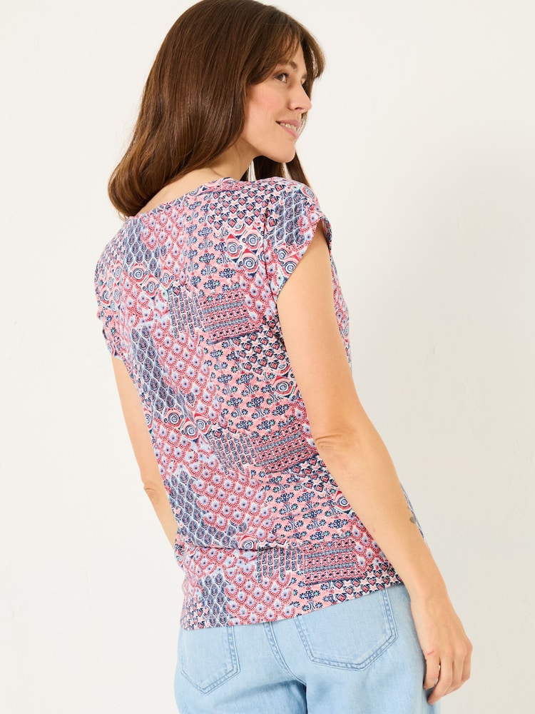 FatFace Ivy Ivory Geo Patch T-Shirt - Image 2 of 9