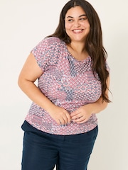 FatFace Ivy Ivory Geo Patch T-Shirt - Image 5 of 9