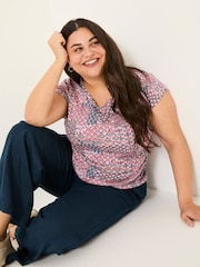 FatFace Ivy Ivory Geo Patch T-Shirt - Image 7 of 9