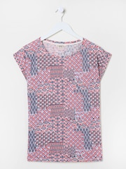 FatFace Ivy Ivory Geo Patch T-Shirt - Image 9 of 9
