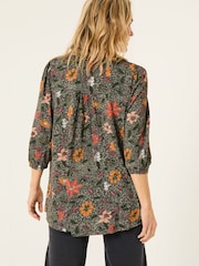 FatFace Enya Black Detail Floral Tunic - Image 2 of 9