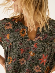 FatFace Enya Black Detail Floral Tunic - Image 4 of 9