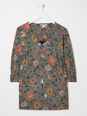 FatFace Enya Black Detail Floral Tunic - Image 9 of 9