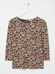 FatFace Ria Black Historical Floral Top - Image 9 of 9