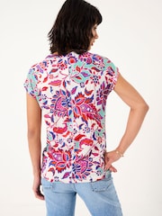 Top de lino con cuello de muesca de FatFace - Imagen 2 de 5