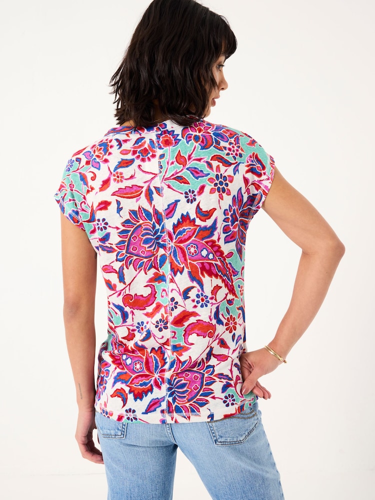 Top de lino con cuello de muesca de FatFace - Imagen 2 de 5