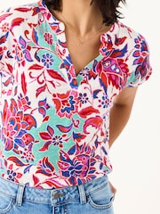 Top de lino con cuello de muesca de FatFace - Imagen 3 de 5