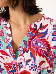 Top de lino con cuello de muesca de FatFace - Imagen 4 de 5
