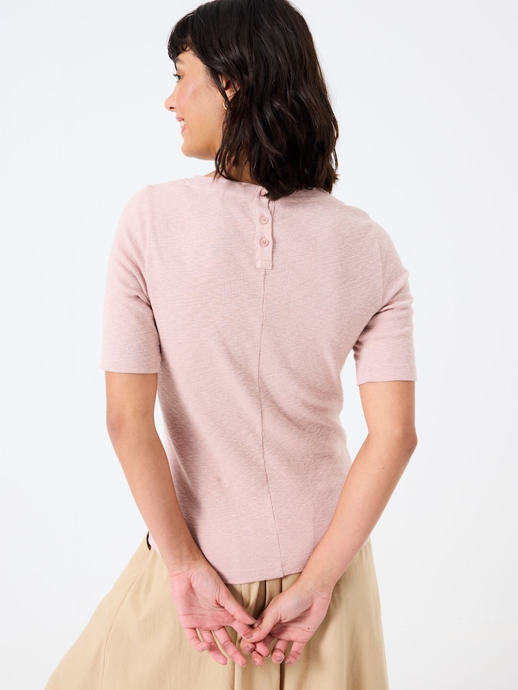 FatFace Callie Blush Pink Short Sleeve Top - Image 2 of 5
