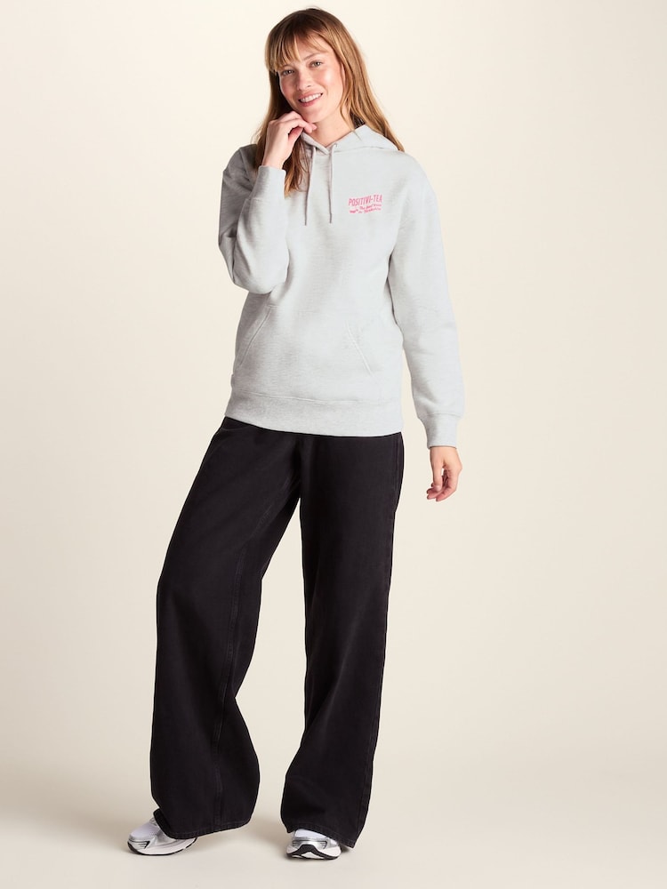 Tog 24 Positivity Supersoft Heavyweight Grafiskt Tryck Huvtröja - Bild 2 av 7