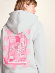 Tog 24 Positivity Supersoft Heavyweight Grafiskt Tryck Huvtröja - Bild 6 av 7