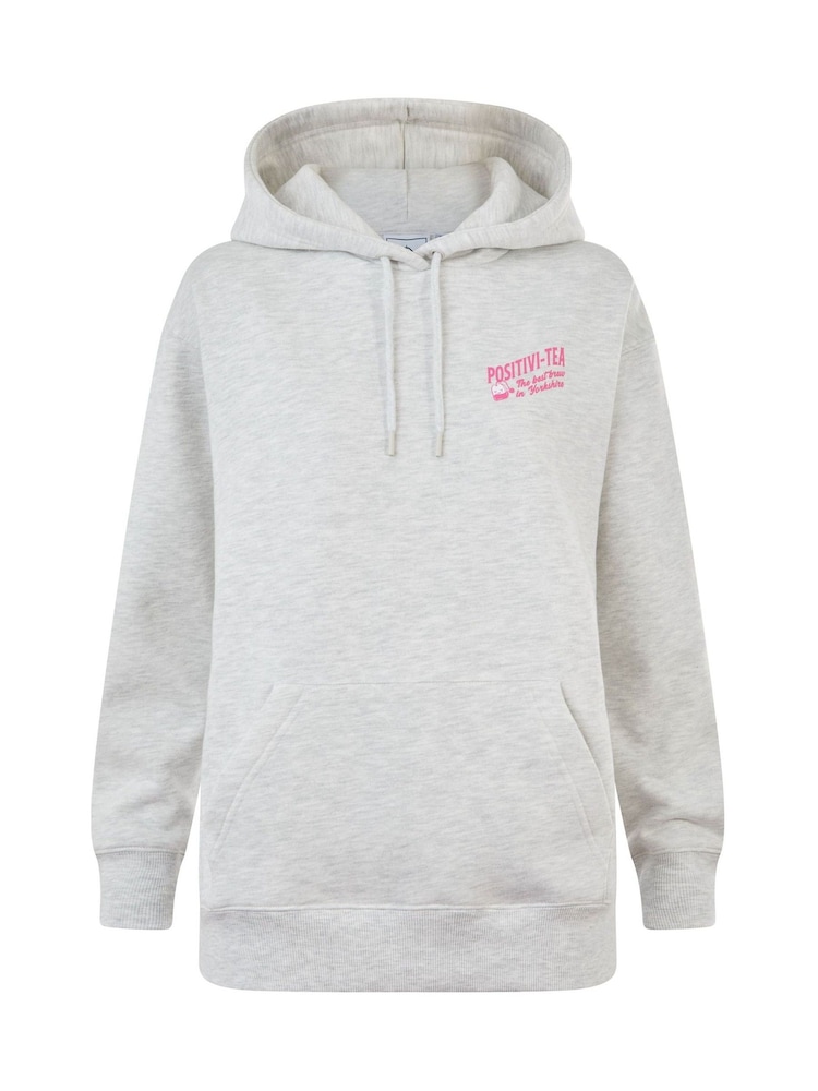 Tog 24 Positivity Supersoft Heavyweight Grafiskt Tryck Huvtröja - Bild 7 av 7