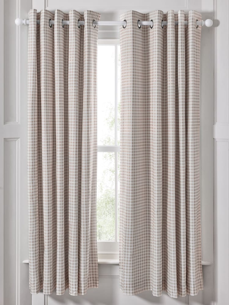 Jojo Maman Bébé Gingham Blackout Lined Curtains - Bild 1 von 7