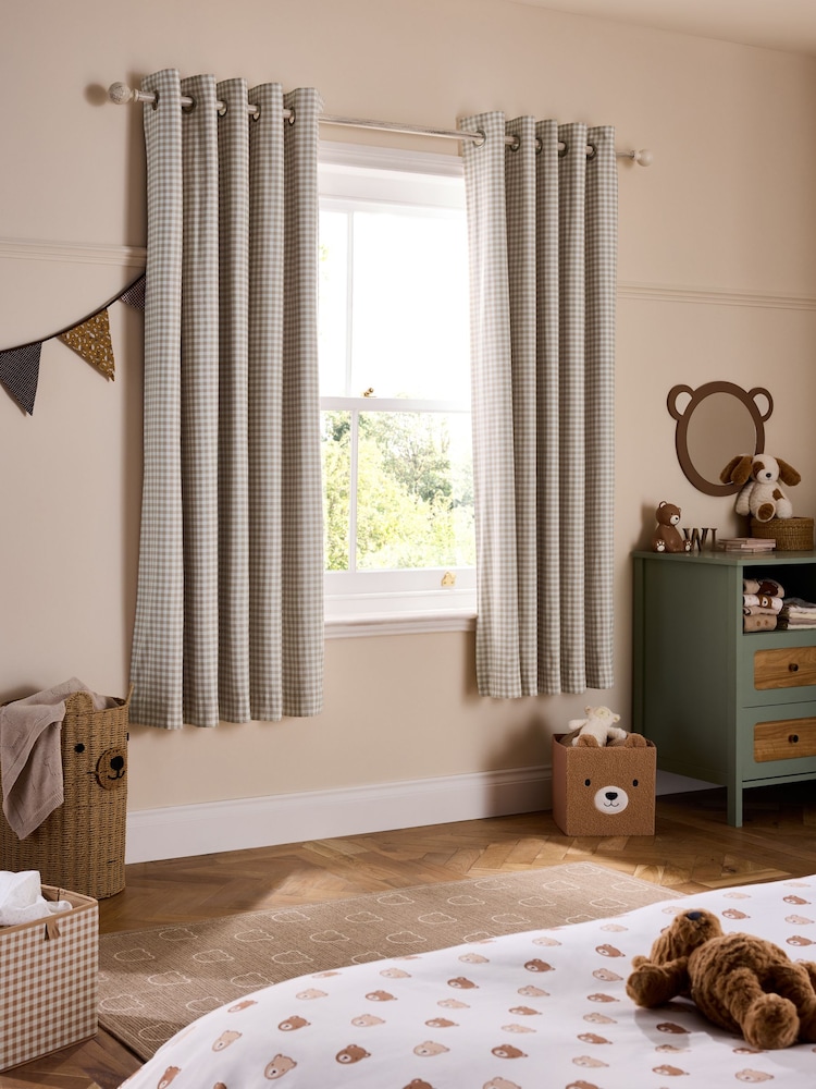 Jojo Maman Bébé Gingham Blackout Lined Curtains - Bild 2 von 7
