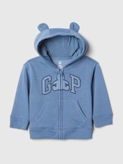 Gap Blue Logo Vintage Zip Up Hoodie (Newborn-24mths) - Image 1 of 1