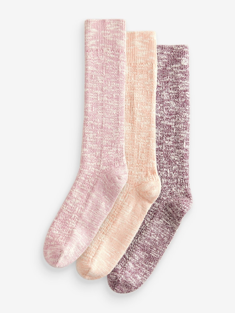 Rosa - Slouchy Ankle Socks 3 Pack - Imagen 1 de 6 Rosa - Slouchy Ankle Socks 3 Pack - Imagen 1 de 6