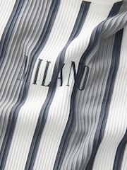Grey/White Smart Vertical Stripe T-Shirt - Image 7 of 7