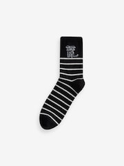 Black/Grey Dogs Ankle Socks 4 Pack - Image 5 of 5