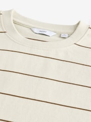Ecru - Camiseta listrada listrada, pesada, 100% algodão - Imagem 6 de 8