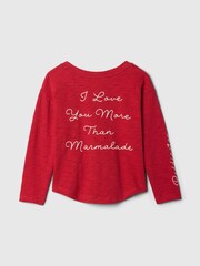 Gap Red Paddington Graphic Long Sleeve Top (6mths-5yrs) - Image 2 of 2