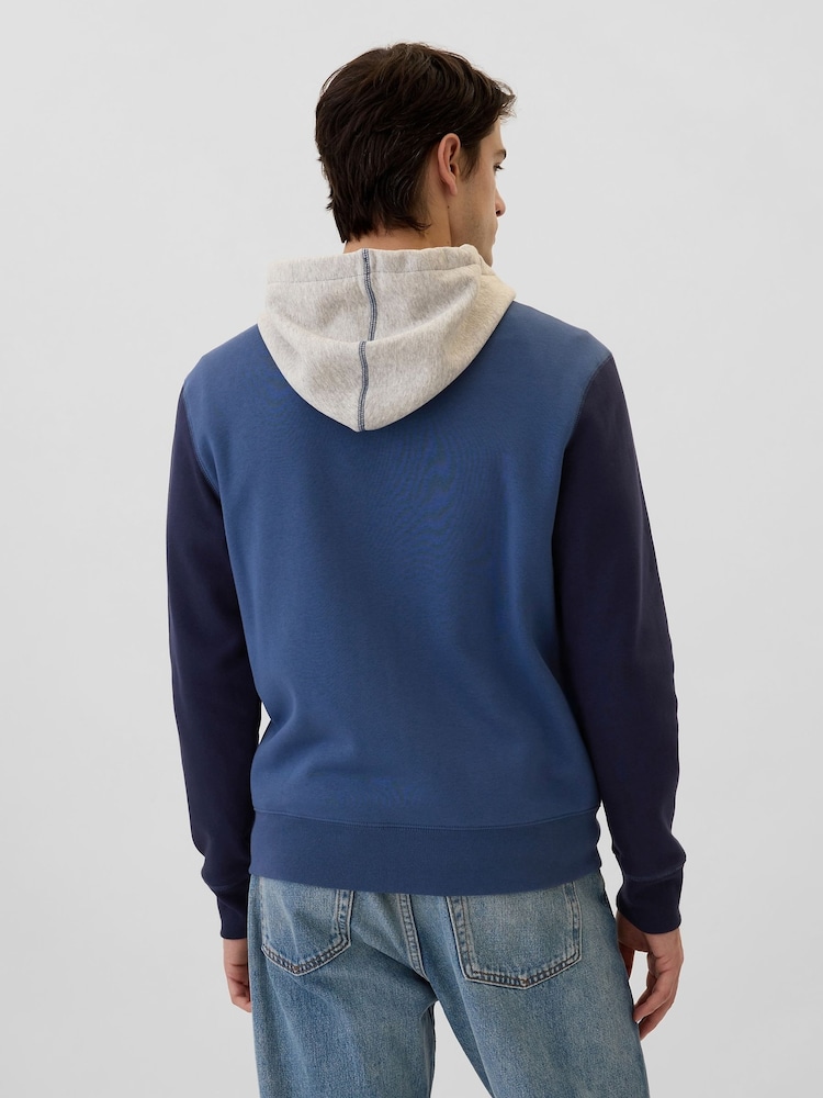 Gap Blue Logo Colourblock Zip Hoodie - Image 2 of 4