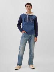 Gap Blue Logo Colourblock Zip Hoodie - Image 3 of 4