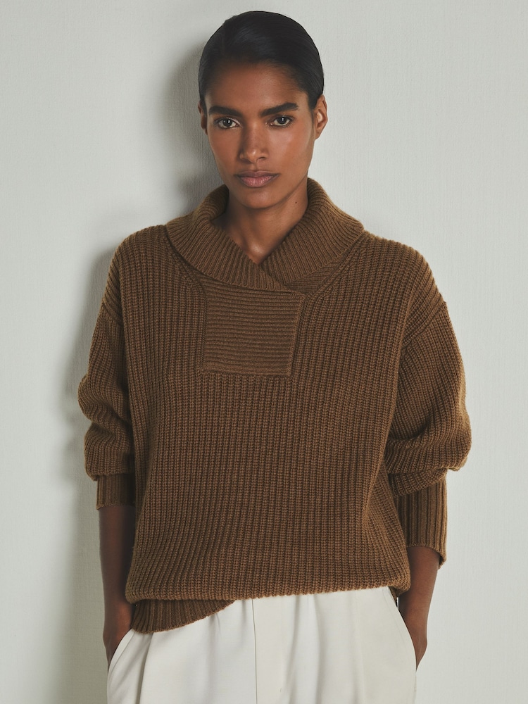 LES 100 CIEL Chestnut Reiss | Les 100 Ciels Wool and Cashmere Jumper - Image 1 of 6 LES 100 CIEL Chestnut Reiss | Les 100 Ciels Wool and Cashmere Jumper - Image 1 of 6