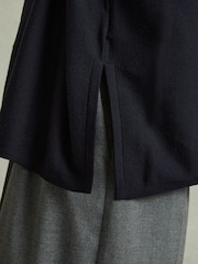 Reiss Navy Sophia Drop-Shoulder Roll Neck Jumper - Image 3 of 6