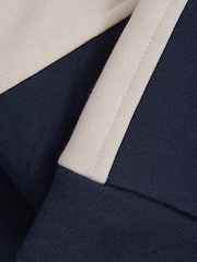 Reiss Navy Cara 9-13 yrs Cotton Blend Colourblock Hoodie and Joggers Set - Image 4 of 5