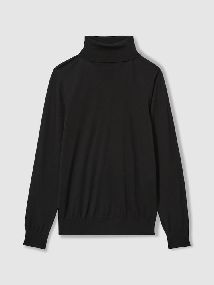 LES 100 CIEL Black Reiss | Les 100 Ciels Noble-Wool Roll-Neck Jumper - Image 2 of 6
