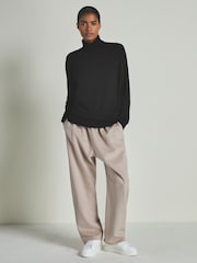 LES 100 CIEL Black Reiss | Les 100 Ciels Noble-Wool Roll-Neck Jumper - Image 3 of 6