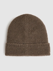 Reiss Taupe Abby Alpaca Blend Bouclé Beanie - Image 3 of 4