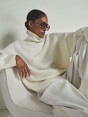 LES 100 CIEL Cream Reiss | Les 100 Ciels Wool and Cashmere Jumper - Image 1 of 6