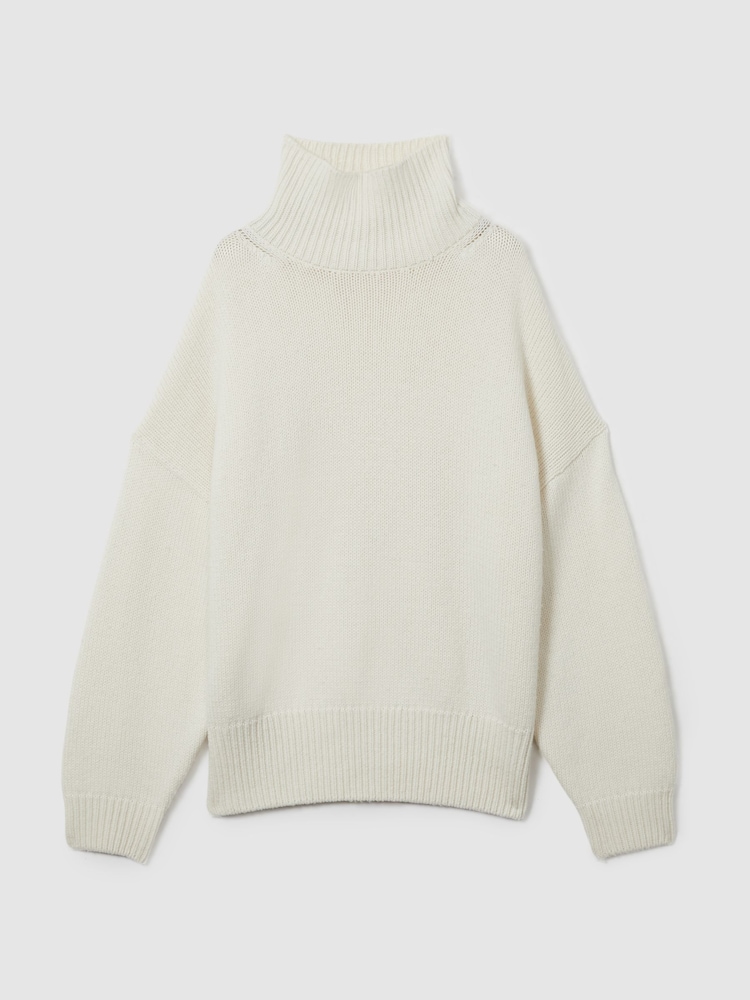 LES 100 CIEL Cream Reiss | Les 100 Ciels Wool and Cashmere Jumper - Image 2 of 6