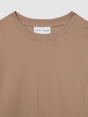 Camel - LES 100 CIEL Reiss | Les 100 Ciels Cotton-Blend Jersey T-Shirt - Bild 4 von 5