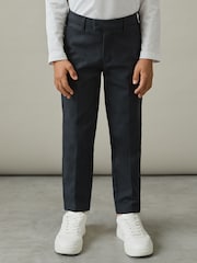 Reiss Steel Blue Eastbury 3-9 yrs Slim Fit Tapered Chinos - Image 1 of 4