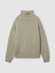 LES 100 CIEL Khaki Reiss | Les 100 Ciels Wool and Cashmere Jumper - Image 2 of 5