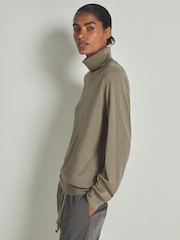 LES 100 CIEL Mink Marl Reiss | Les 100 Ciels Noble-Wool Roll-Neck Jumper - Image 1 of 5