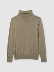 LES 100 CIEL Mink Marl Reiss | Les 100 Ciels Noble-Wool Roll-Neck Jumper - Image 2 of 5